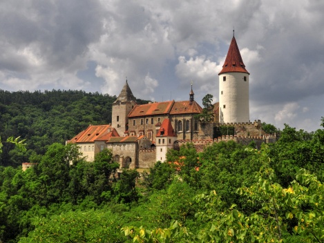 Křivoklát - stánek na parkovišti