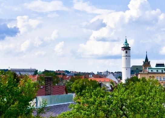 Pohled na domažlickou věž