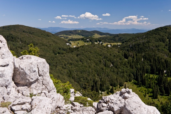 Pohled do vnitrozemí pohoří Velebit