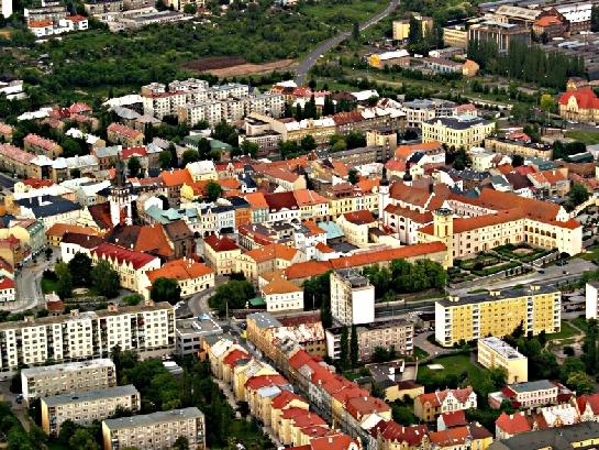 Pohled na centrum Chomutova