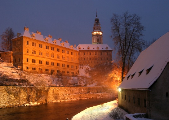 Český Krumlov v noci