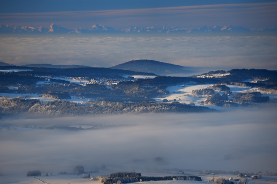 Pohled na Alpy z Trístoličníku