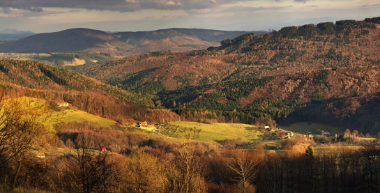 Podzimní panoráma nad Vyškovcem