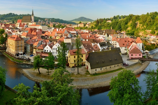 Český Krumlov, městská památková rezervace zapsaná na seznamu světového dědictví UNESCO