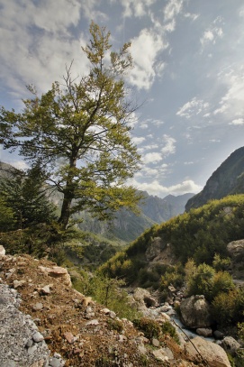 Albánie  -  vesnička  Theth  -  národní park