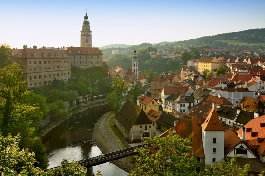 Český Krumlov, městská památková rezervace zapsaná na seznamu světového dědictví UNESCO