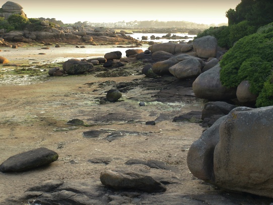 Cote de Granit Rose -růžové pobřeží