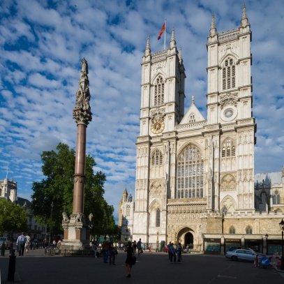 LONDÝN - západní průčelí Westminsterského opatství