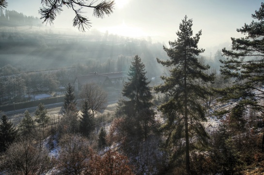 Čertovy skály, pohled na Lidečko