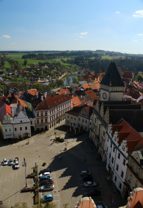 Tábor - náměstí - výhled z věže