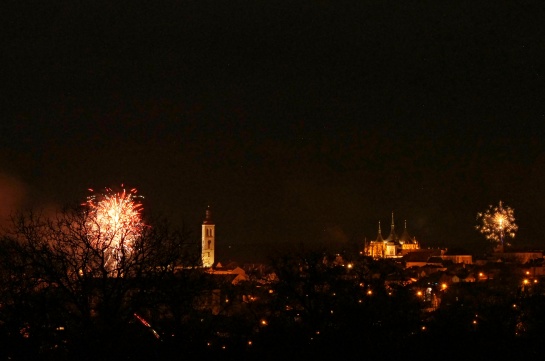 Kutná Hora s ohňostroji