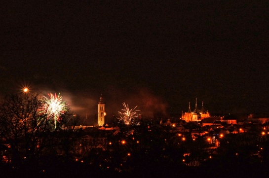 Kutná Hora s ohňostroji