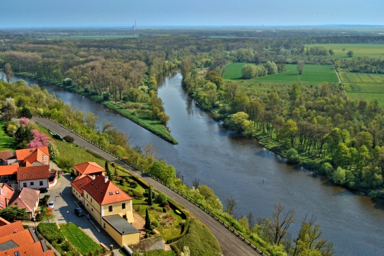 Mělník soutok Labe a Vltavy