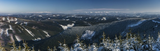 Panorama z Moravskoslezských Beskyd