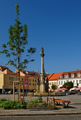 Nymburk, náměstí Přemyslovců, morový sloup