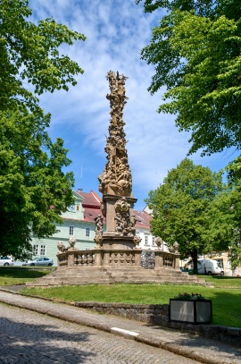 Žlutice - sloup nejsvětější trojice