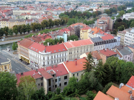 Hradec Králové pohled z Bílé věže