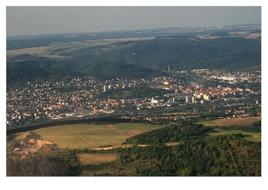 Beroun z výšky - od jihozápadu