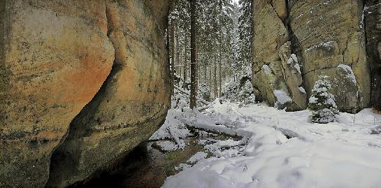 Zima v Adršpašských skalách