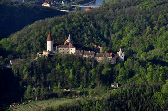 Křivoklát - letecký snímek