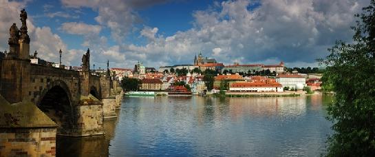 Praha - Hradčany a Karlův most Panorama